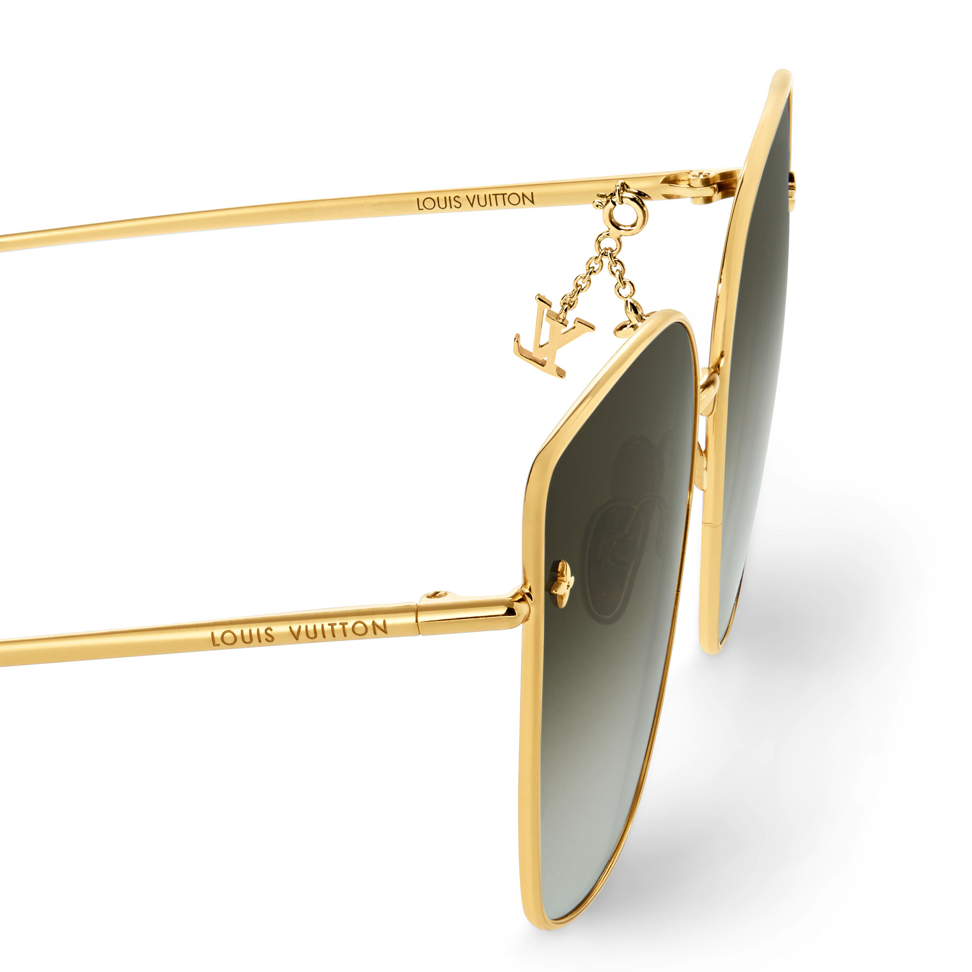 LV Charm Cat Eye Sunglasses - Luxury S00 Gold | LOUIS VUITTON